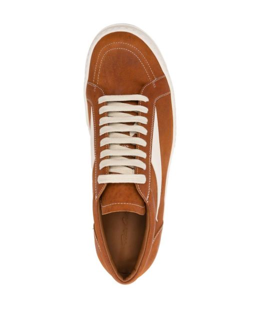 Rick Owens Brown Vintage Leather Sneakers for men