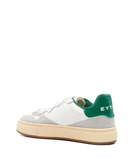 Eytys White Leather Panelled Sneakers for men