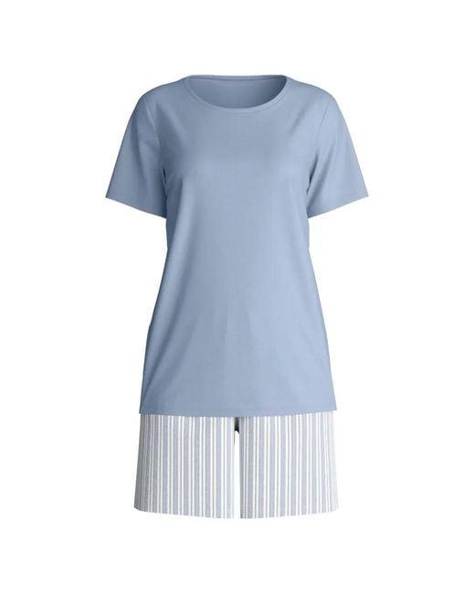 Calida Blue Striped Dreams Pyjama Set