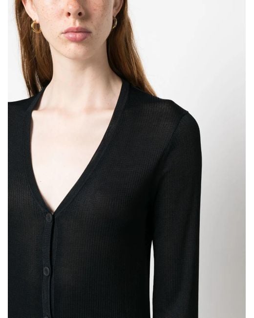 Tory Burch Black V-Neck Knitted Dress