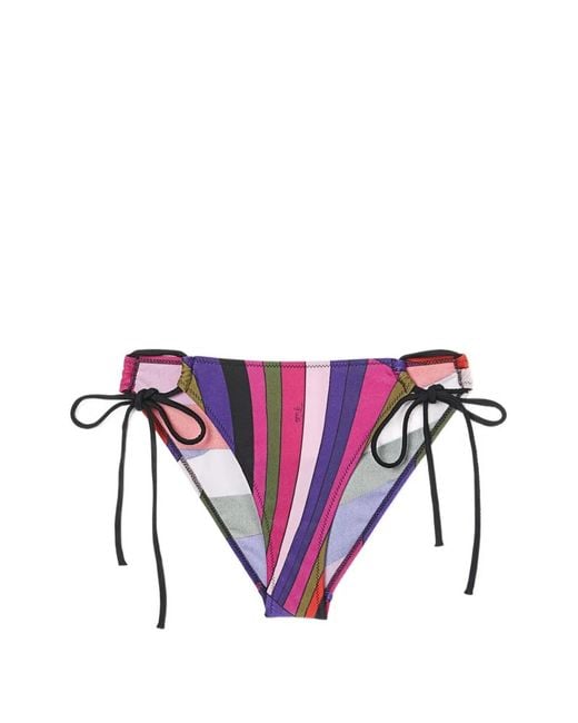 Emilio Pucci Purple Iride-Print Bikini Bottom