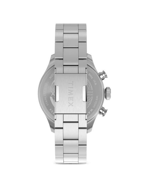 Timex Gray Waterbury Ace Fly-Back 43Mm Watch for men