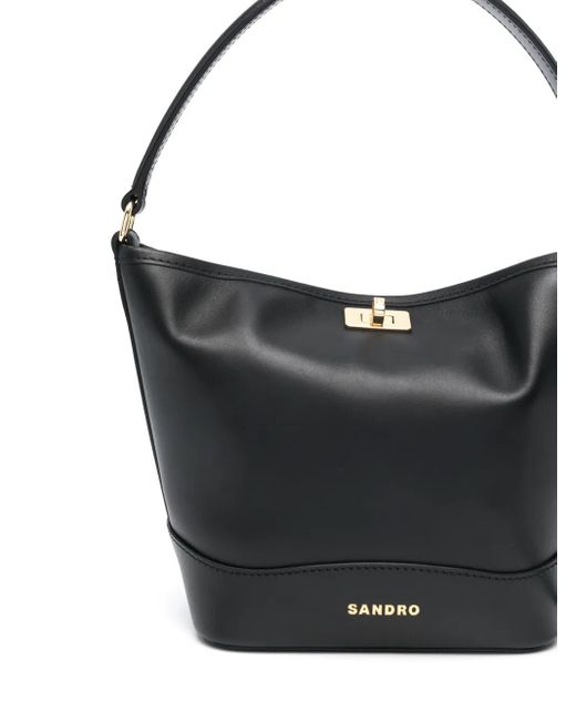 Sandro Black Mini Tangoso Bucket Bag