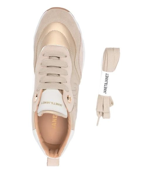 Janet & Janet White 50Mm Logo-Detail Sneakers
