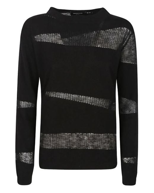 Fabiana Filippi オープンニット セーター Black