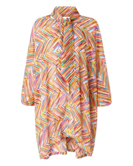 Missoni Orange Zigzag-Pattern Mini Dress