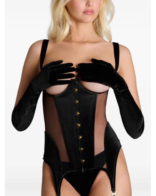 Maison Close Black X Scandale Rococo Opera Gloves
