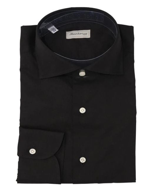 Sartorio Napoli Black Cotton Shirt for men