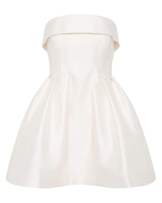 Rebecca Vallance Cristine Strapless Mini-jurk in het White