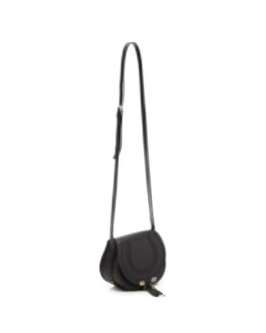 Chloé White Small Marcie Grained Leather Cross Body Bag
