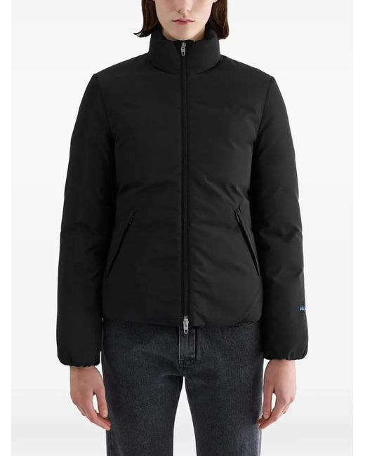 Jil Sander Black Logo-Print Down Jacket