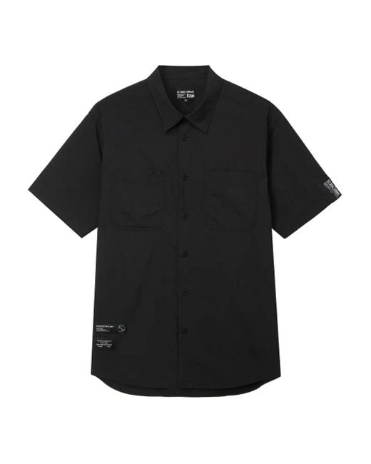 Izzue Black Short-Sleeve Utility Shirt for men