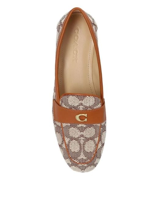 COACH Brown Sculpted C Loafer