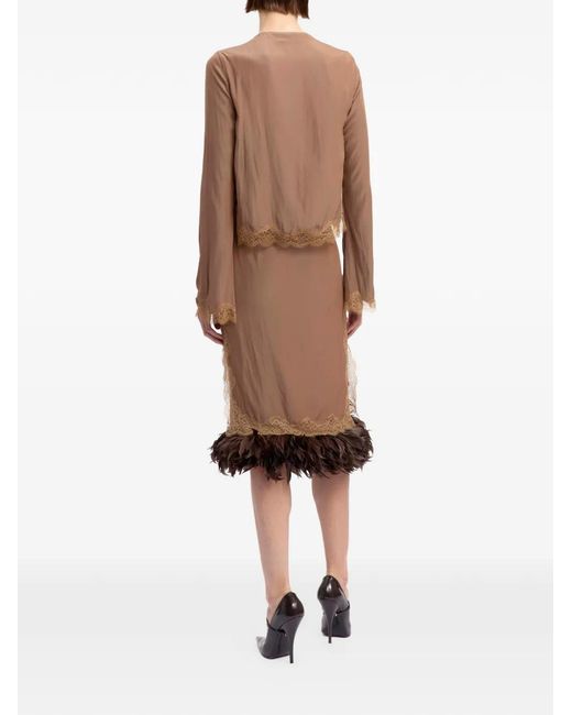 16Arlington Brown Velino Midi Skirt