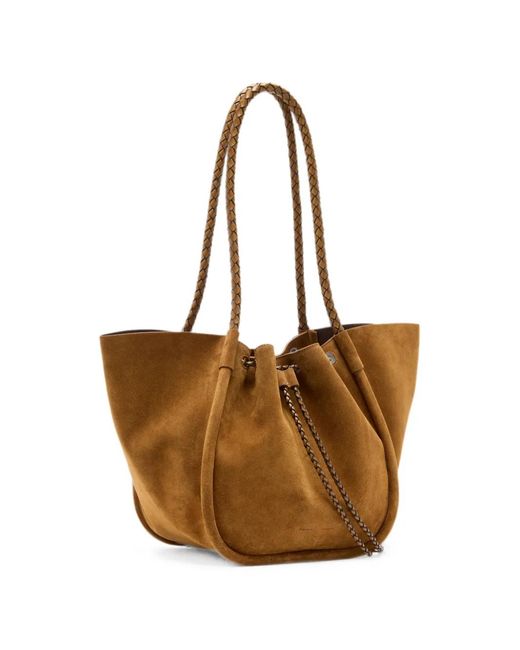 Proenza Schouler Brown Large Ruched Tote