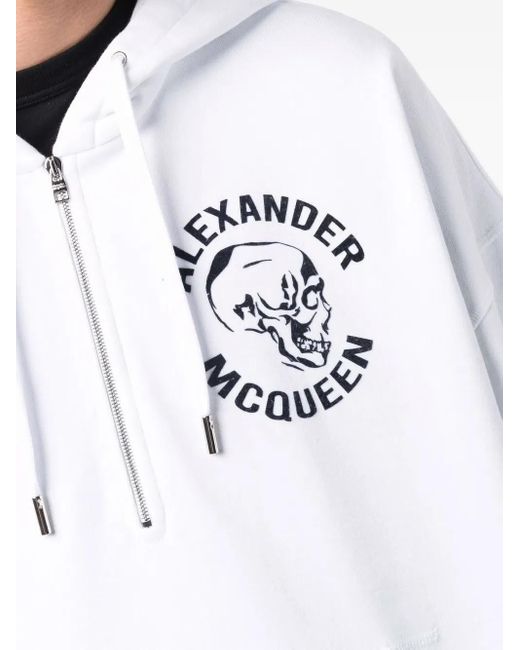 McQueen White Sweatshirt for men