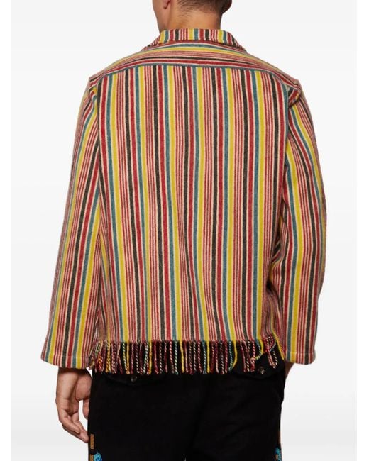 Giacca-Camicia A Righe di Bode in Pink da Uomo