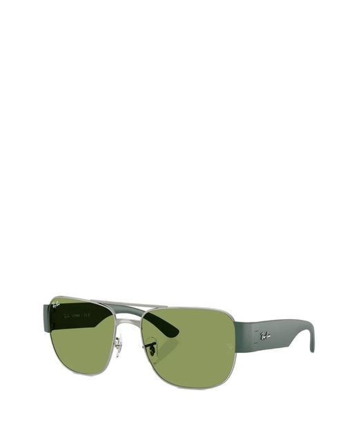 Ray-Ban Green Square-Frame Sunglasses