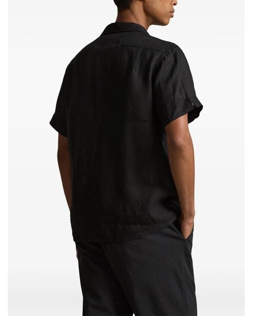 Polo Ralph Lauren Black Logo-Embroidered Shirt for men