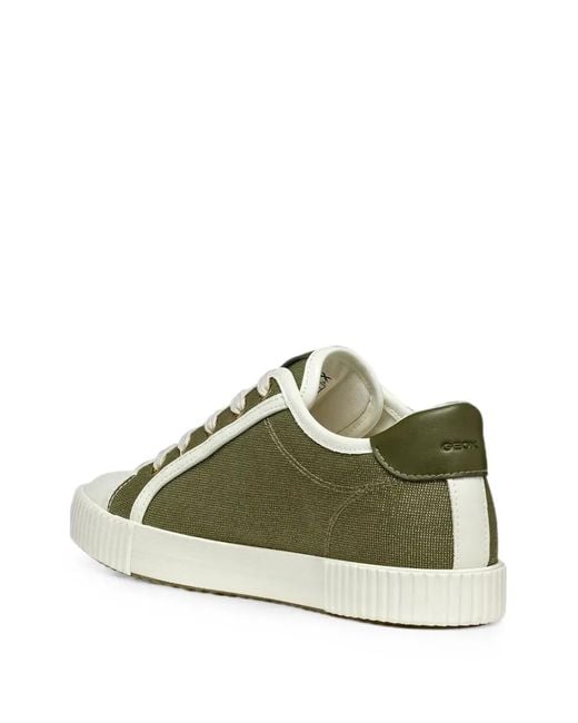 Geox Green D Blomiee Contrast-Trim Low-Top Sneakers