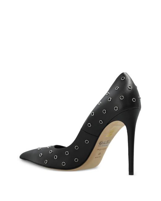 McQueen Black Skull Pumps