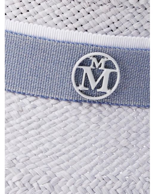 Maison Michel White Penny Logo Visor