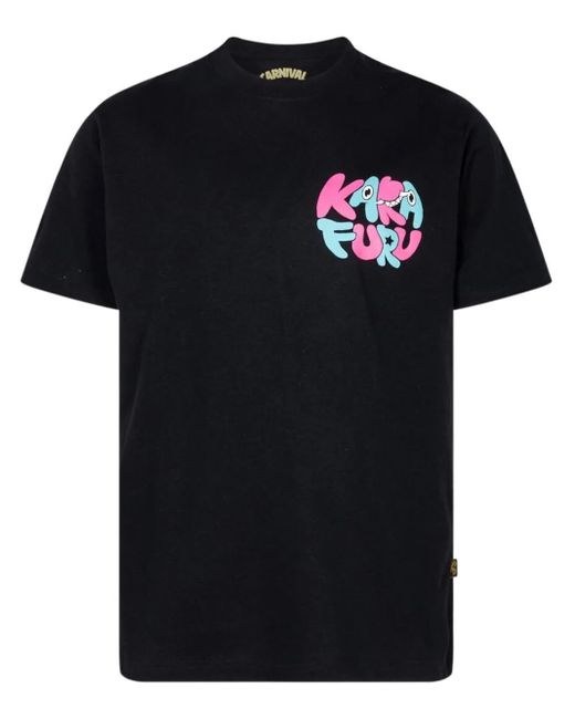 KARAFURU Black Logo-Print T-Shirt