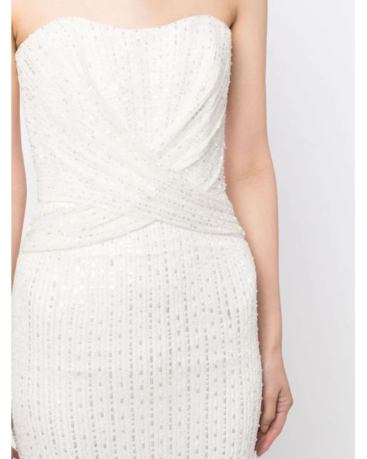 Jenny Packham White Mia Sequin Gathered Bridal Gown