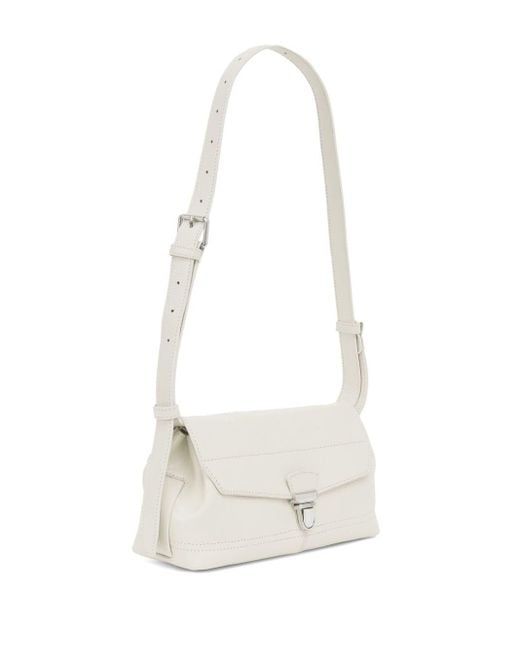 Lemaire Small Gear Leather Bag in White | Lyst