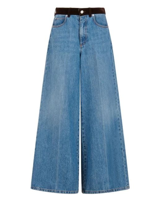Vaqueros con parche de tulipán Marni de color Blue