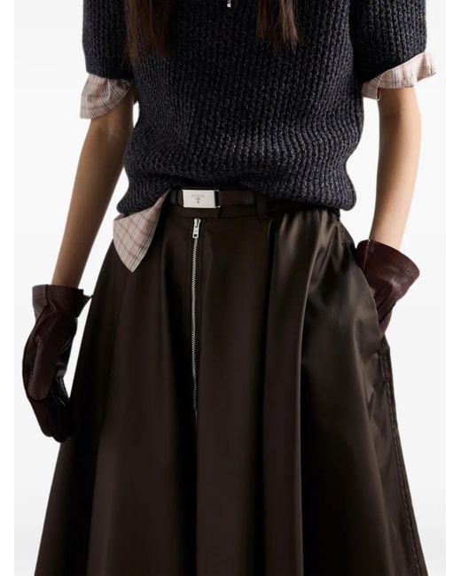 Prada Black Re-Nylon Circle Skirt