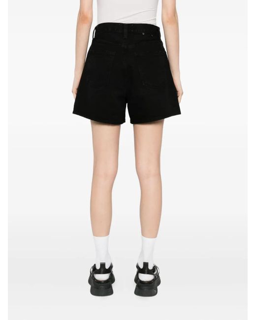 Agolde Black Short Rhoda En Coton