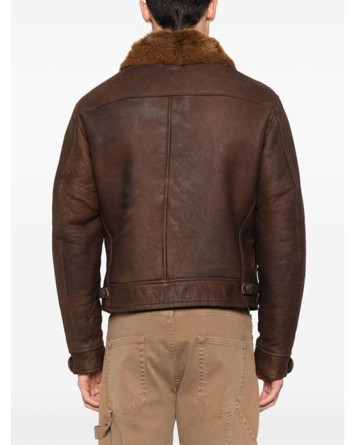 RRL Peyton Leather Jacket in Brown for Men | Lyst