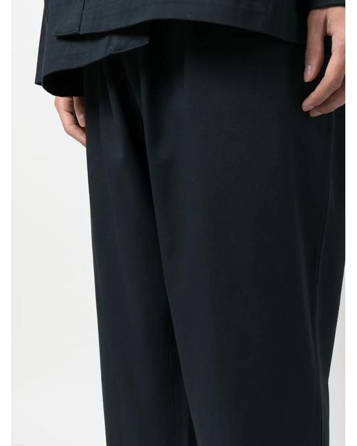Universal Works Blue Elasticated-Waistband Tapered Trousers for men