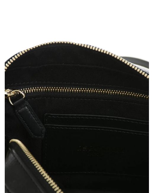DSquared² Black Quilted Logo-Buckle Crossbody Bag