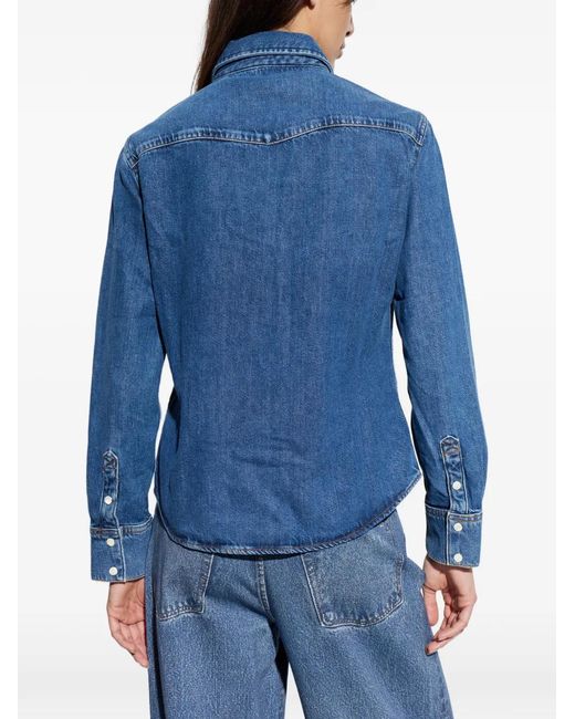 FRAME Blue Chest-Pocket Shirt