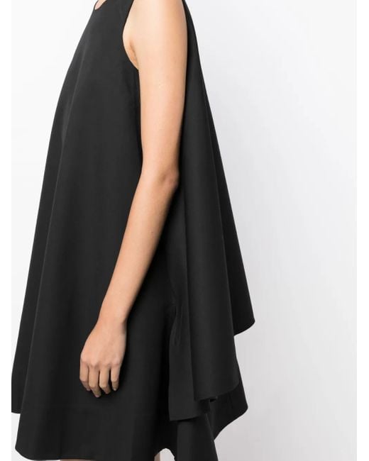 JNBY Black Asymmetric Sleeveless Minidress