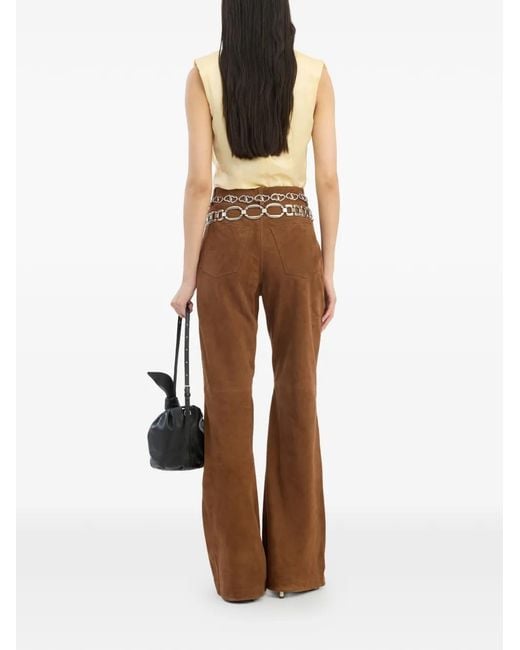 ROTATE BIRGER CHRISTENSEN High Waist Broek in het Brown