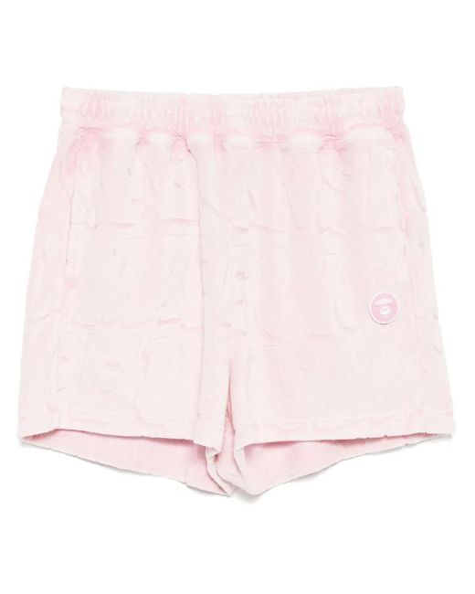 A Bathing Ape Pink Logo Sweat Short
