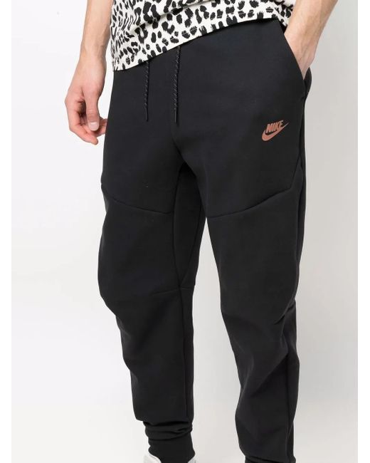 Nike Blue Logo-Print Drawstring-Waist Track Pants for men