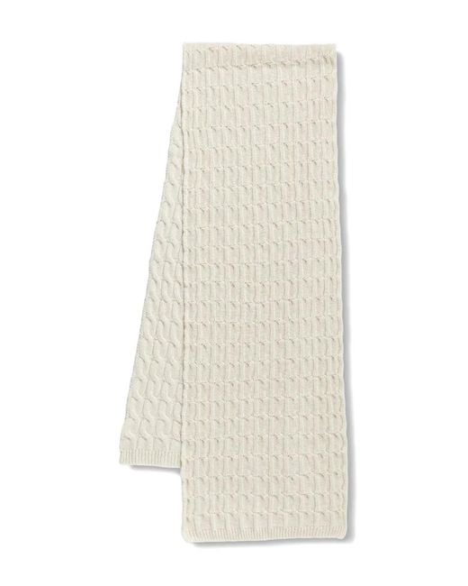 Liviana Conti White Cable-knit Scarf