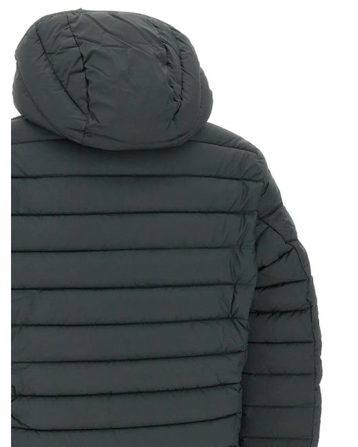 Save The Duck Gray Mito Juncus Hooded Padded Jacket for men