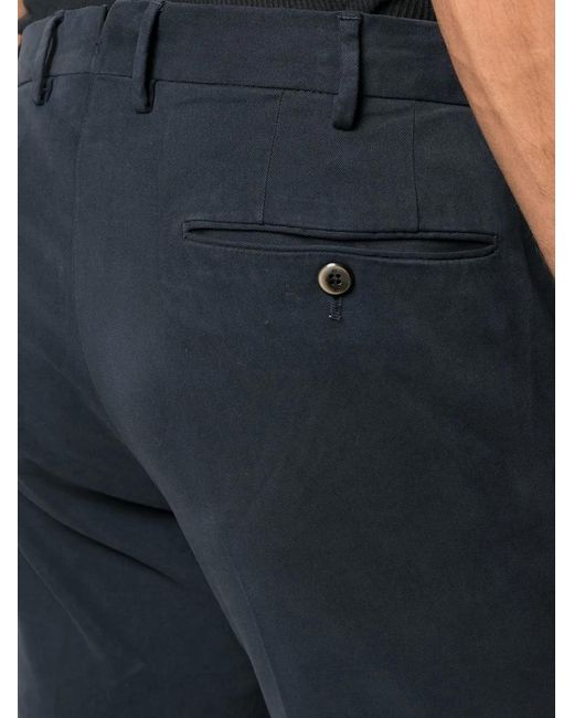PT Torino Blue Straight-Leg Trousers for men