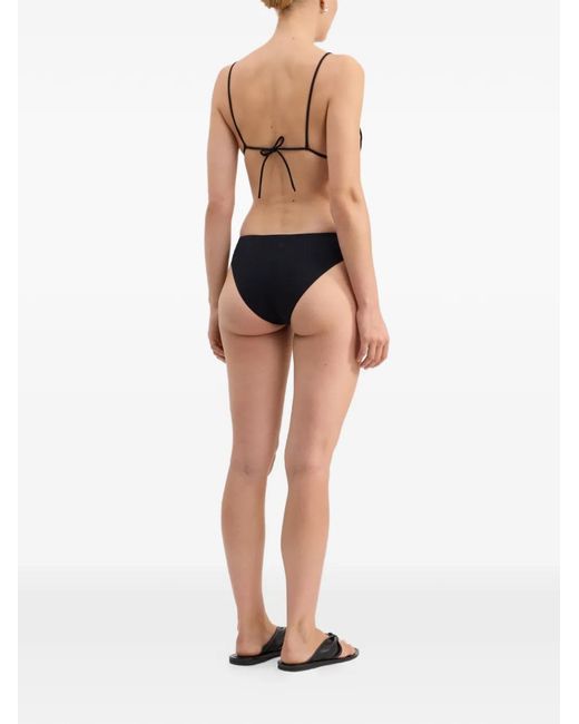 Loulou de Saison Black Triangle-Shape Bikini Top