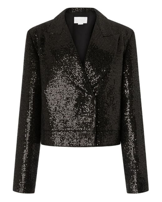 Blazer con lentejuelas Genny de color Black