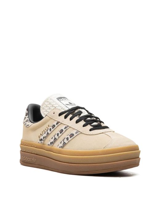 adidas Leopard-Print Gazelle Bold Sneakers in Brown | Lyst