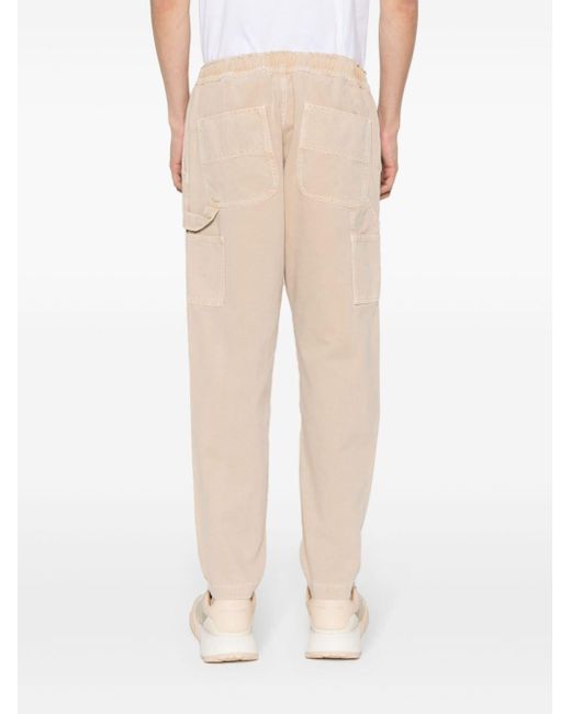 Pantalones ajustados con logo bordado Moschino de hombre de color Natural