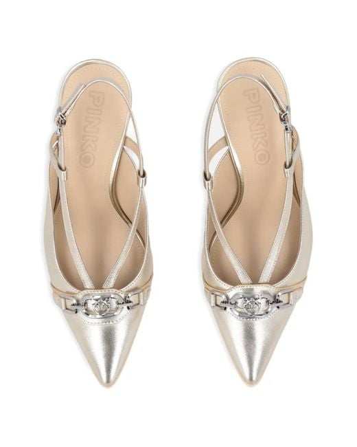 Pinko White Escarpins Lady À Bride Arrière