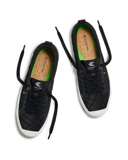 CARIUMA Black Oca Low Quilted Lace-up Sneakers