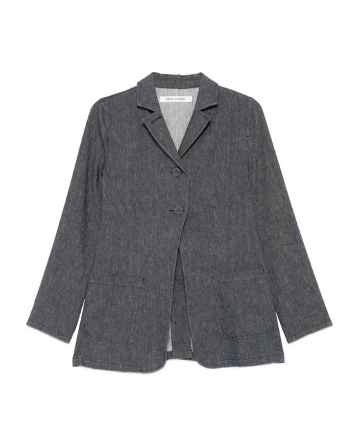 Mark Kenly Domino Tan Robin Blazer Met Knoopsluiting in het Gray
